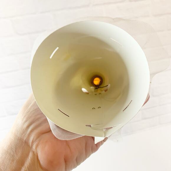 Vintage Christmas Angel Tree Topper Japan 1960s MCM 8” Cone Eyes Closed Blonde - Picture 4 of 8